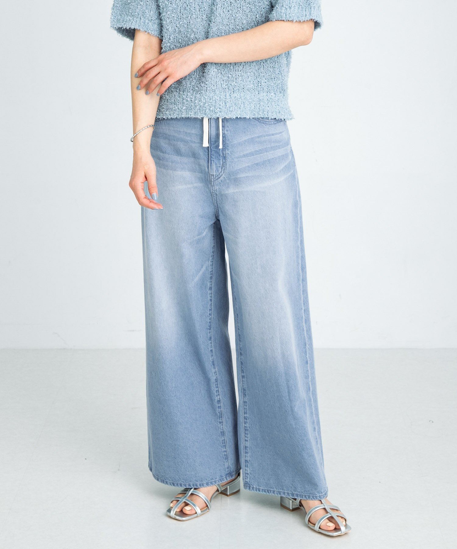 【サニーレーベル/Sonny Label / URBAN RESEARCH】の『34サイズ/低身長向けも展開』ライトオンスドロストワイドデニム インテリア・キッズ・メンズ・レディースファッション・服の通販 founy(ファニー) 　ファッション　Fashion　レディースファッション　WOMEN　2025年　2025　2025春夏・S/S　Ss,Spring/Summer,2025　おすすめ　Recommend　コンパクト　Compact　ジーンズ　Jeans　デニム　Denim　フィット　Fit　ベーシック　Basic　ワイド　Wide　夏　Summer　S/S・春夏　Ss・Spring/Summer　ライトインディゴ|ID: prp329100004514905 ipo3291000000031995657