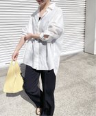 【スピック&スパン/Spick & Span】の《追加2》80リネンカシュクールビッグシャツ ホワイト|ID: prp329100004515276 ipo3291000000032198771