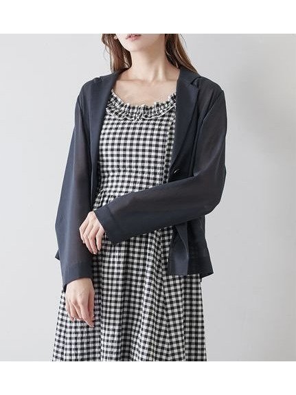 【スナイデル/SNIDEL】のSustainableシアーシャツジャケット インテリア・キッズ・メンズ・レディースファッション・服の通販 founy(ファニー) 　ファッション　Fashion　レディースファッション　WOMEN　アウター　Coat Outerwear　ジャケット　Jackets　おすすめ　Recommend　ウェーブ　Wave　キャミソール　Camisole　シアー　Sheer　ジャケット　Jacket　ストレート　Straight　フェミニン　Feminine　フロント　Front　ポケット　Pocket　エレガント 上品　Elegant　BLK[009]|ID: prp329100004515282 ipo3291000000031903860