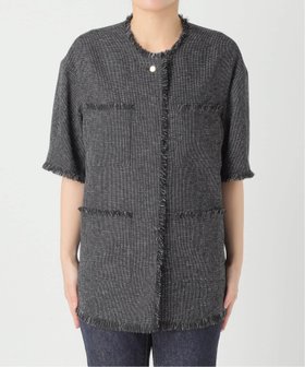【ジャーナルスタンダード レサージュ/journal standard L'essage】の《SP》TWEEDショートスリーブジャケット 人気、トレンドファッション・服の通販 founy(ファニー) ファッション Fashion レディースファッション WOMEN アウター Coat Outerwear ジャケット Jackets 2025年 2025 2025春夏・S/S Ss,Spring/Summer,2025 ショート Short ジャケット Jacket スリーブ Sleeve デニム Denim フリンジ Fringe |ID:prp329100004515286