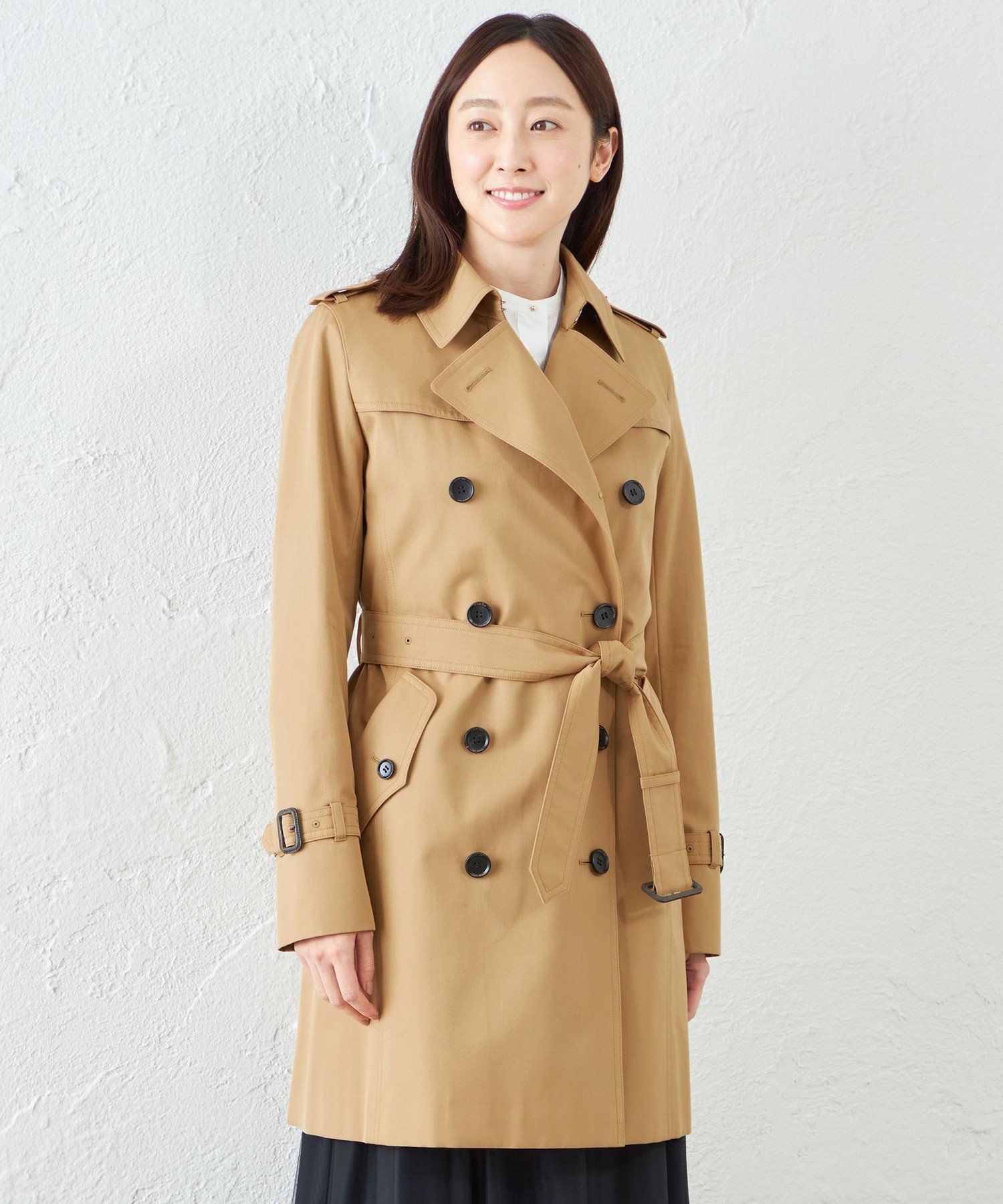 【サンヨーコート/SANYO COAT】の100年コート スタンダードモデル ダブルトレンチコート(ショート) インテリア・キッズ・メンズ・レディースファッション・服の通販 founy(ファニー) 　ファッション　Fashion　レディースファッション　WOMEN　アウター　Coat Outerwear　コート　Coats　トレンチコート　Trench Coats　エレガント 上品　Elegant　ショート　Short　スタンダード　Standard　ダブル　Double　ポケット　Pocket　ライナー　Liner　キャメル|ID: prp329100004515298 ipo3291000000031904029