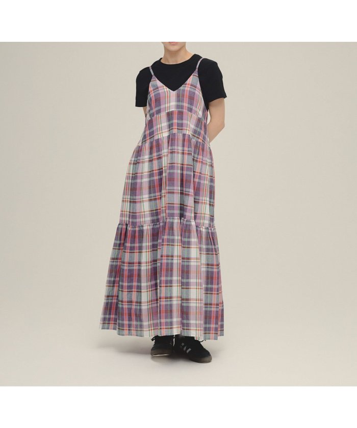【ジーナシス/JEANASiS】のMade in India Madras Check One-piece インテリア・キッズ・メンズ・レディースファッション・服の通販 founy(ファニー) https://founy.com/ ファッション Fashion レディースファッション WOMEN インド India インナー Inner チェック Check フレア Flare ラップ Wrap おすすめ Recommend |ID: prp329100004515300 ipo3291000000031904046