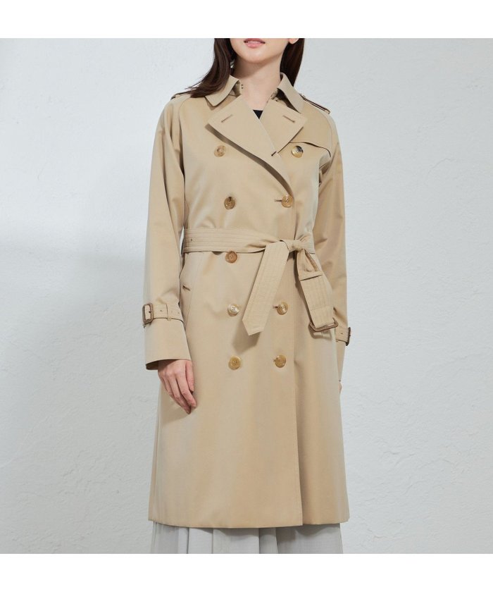 【サンヨーコート/SANYO COAT】の100年コート クラシックモデル ダブルトレンチコート インテリア・キッズ・メンズ・レディースファッション・服の通販 founy(ファニー) https://founy.com/ ファッション Fashion レディースファッション WOMEN アウター Coat Outerwear コート Coats トレンチコート Trench Coats エレガント 上品 Elegant クラシック Classic ダブル Double プリーツ Pleats ポケット Pocket ライナー Liner |ID: prp329100004515302 ipo3291000000031904055