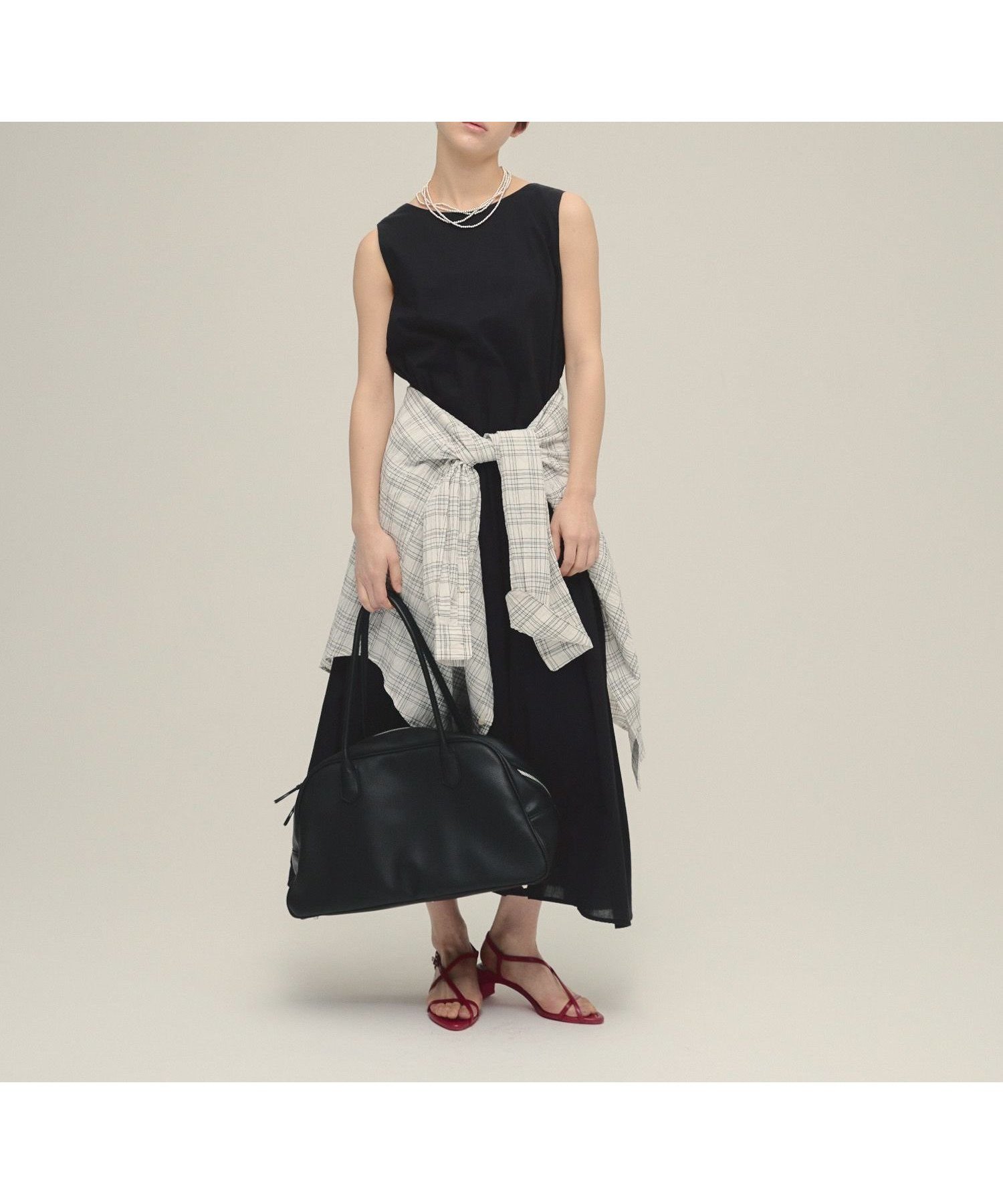 【ジーナシス/JEANASiS】のCotton Boil Sleeveless One-piece インテリア・キッズ・メンズ・レディースファッション・服の通販 founy(ファニー) 　ファッション　Fashion　レディースファッション　WOMEN　トップス・カットソー　Tops/Tshirt　カッティング　Cutting　デニム　Denim　ロング　Long　夏　Summer　ブラック|ID: prp329100004515303 ipo3291000000031904058