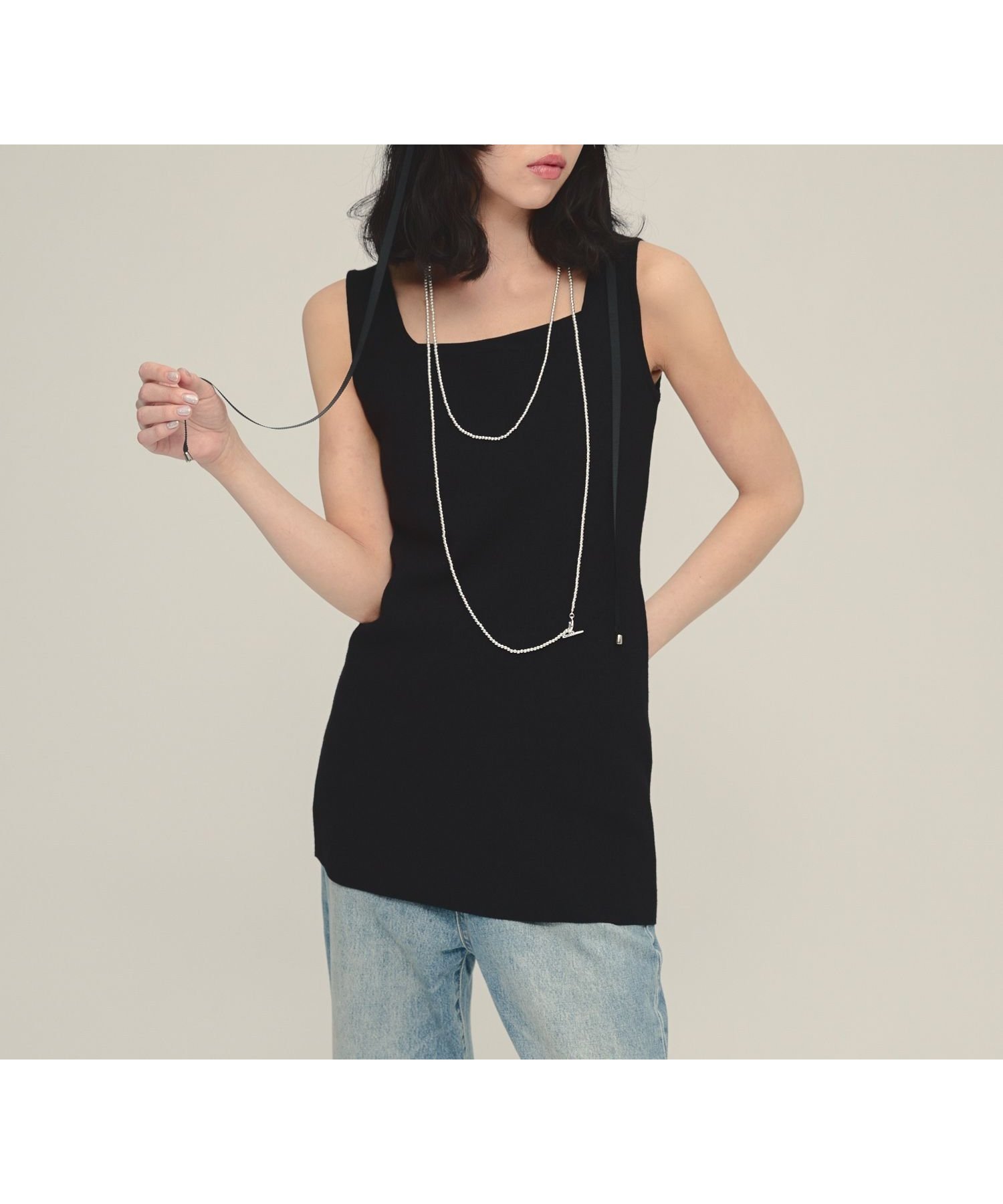 【ジーナシス/JEANASiS】の12G Fit Mini One-piece インテリア・キッズ・メンズ・レディースファッション・服の通販 founy(ファニー) 　ファッション　Fashion　レディースファッション　WOMEN　おすすめ　Recommend　シンプル　Simple　スクエア　Square　ワイド　Wide　夏　Summer　ブラック|ID: prp329100004515305 ipo3291000000031904078