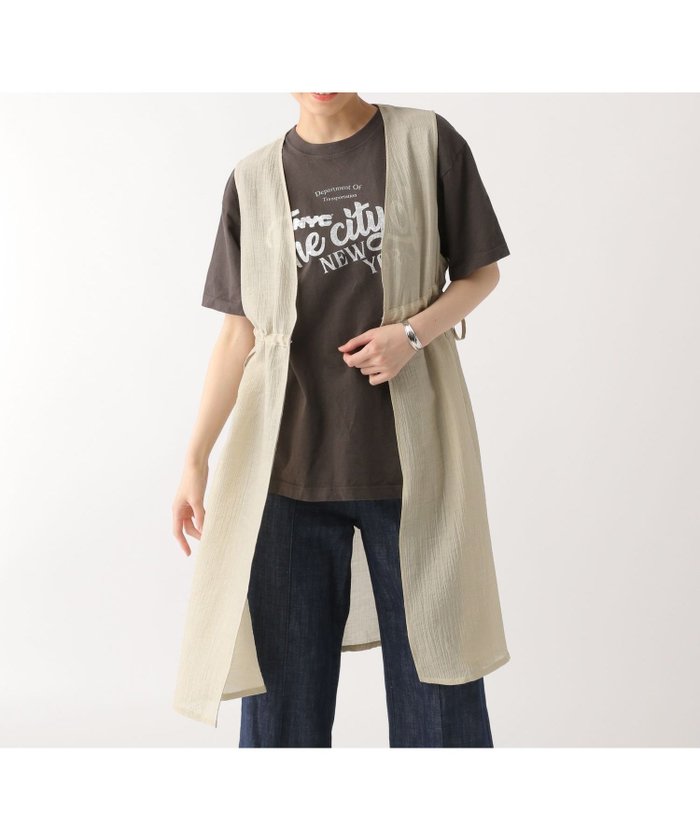 【エルーラ/Elura】のシアーロングジレ/491402 インテリア・キッズ・メンズ・レディースファッション・服の通販 founy(ファニー) https://founy.com/ ファッション Fashion レディースファッション WOMEN アウター Coat Outerwear トップス・カットソー Tops/Tshirt ベスト/ジレ Gilets/Vests シンプル Simple タンク Tank ノースリーブ No Sleeve 再入荷 Restock/Back In Stock/Re Arrival 夏 Summer |ID: prp329100004515307 ipo3291000000031904085