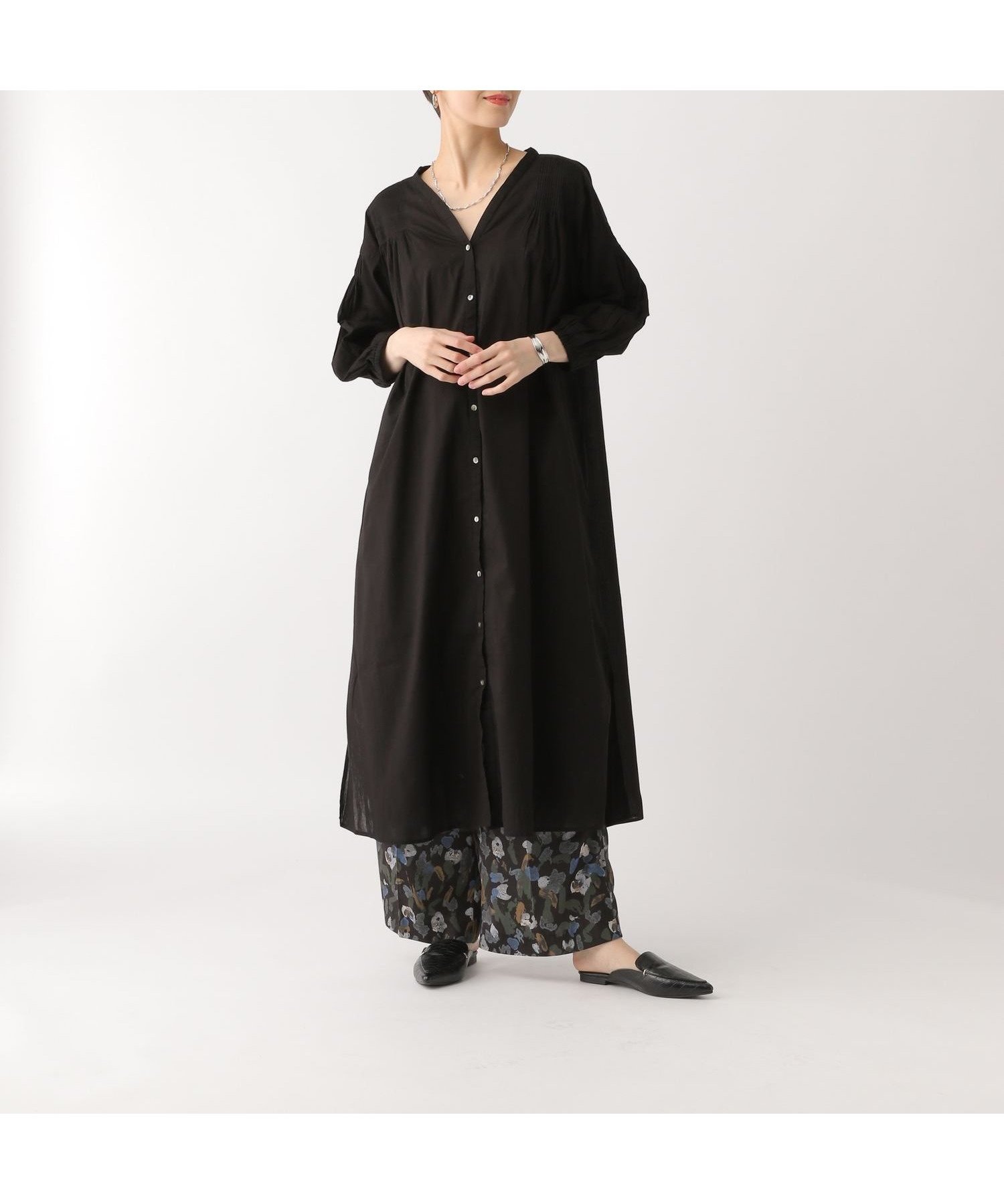 【エルーラ/Elura】のボイルタックギャザーワンピース/290834 インテリア・キッズ・メンズ・レディースファッション・服の通販 founy(ファニー) 　ファッション　Fashion　レディースファッション　WOMEN　ワンピース　Dress　おすすめ　Recommend　エアリー　Airy　ギャザー　Gather　シャーリング　Shirring　シンプル　Simple　デニム　Denim　ボトム　Bottom　再入荷　Restock/Back In Stock/Re Arrival　ブラック09|ID: prp329100004515313 ipo3291000000031904124