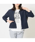 【ジョルジュ レッシュ/GEORGES RECH】のジャージーノーカラーショートブルゾン ネイビー|ID: prp329100004515322 ipo3291000000031904185