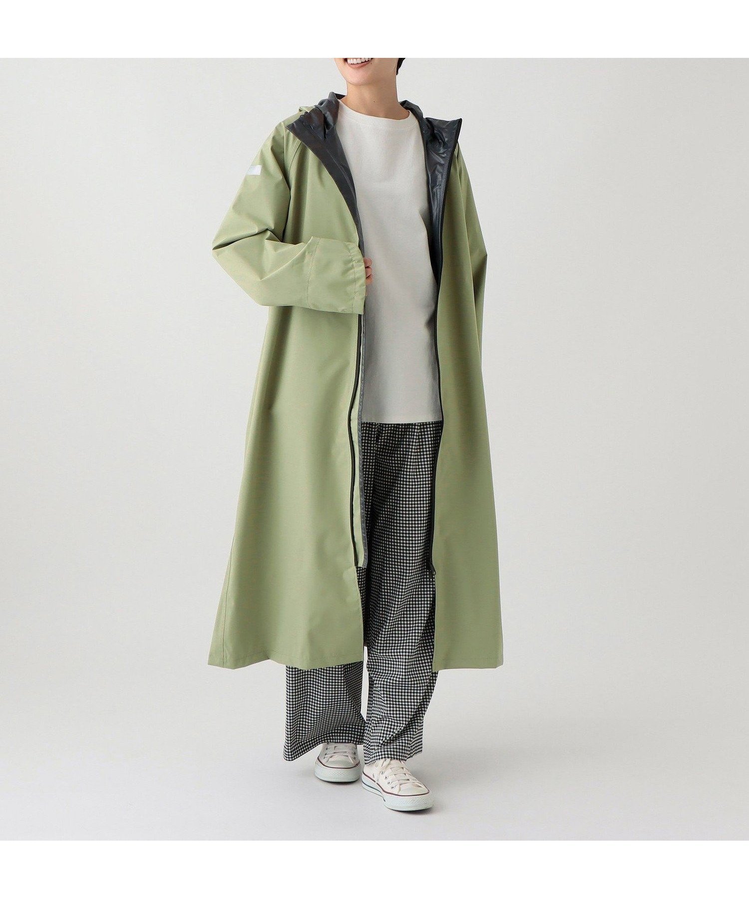 【アフタヌーンティー リビング/Afternoon Tea LIVING】のサイクルレインコート インテリア・キッズ・メンズ・レディースファッション・服の通販 founy(ファニー) 　ファッション　Fashion　レディースファッション　WOMEN　アウター　Coat Outerwear　コート　Coats　ストレッチ　Stretch　プリント　Print　プリーツ　Pleats　ライトグリーン|ID: prp329100004515327 ipo3291000000031904210
