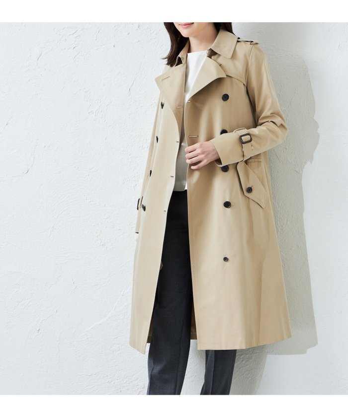 【サンヨーコート/SANYO COAT】の100年コート スタンダードモデル ダブルトレンチコート(ロング) インテリア・キッズ・メンズ・レディースファッション・服の通販 founy(ファニー) https://founy.com/ ファッション Fashion レディースファッション WOMEN アウター Coat Outerwear コート Coats トレンチコート Trench Coats エレガント 上品 Elegant スタンダード Standard ダブル Double プリーツ Pleats ポケット Pocket ライナー Liner ロング Long |ID: prp329100004515340 ipo3291000000031904286