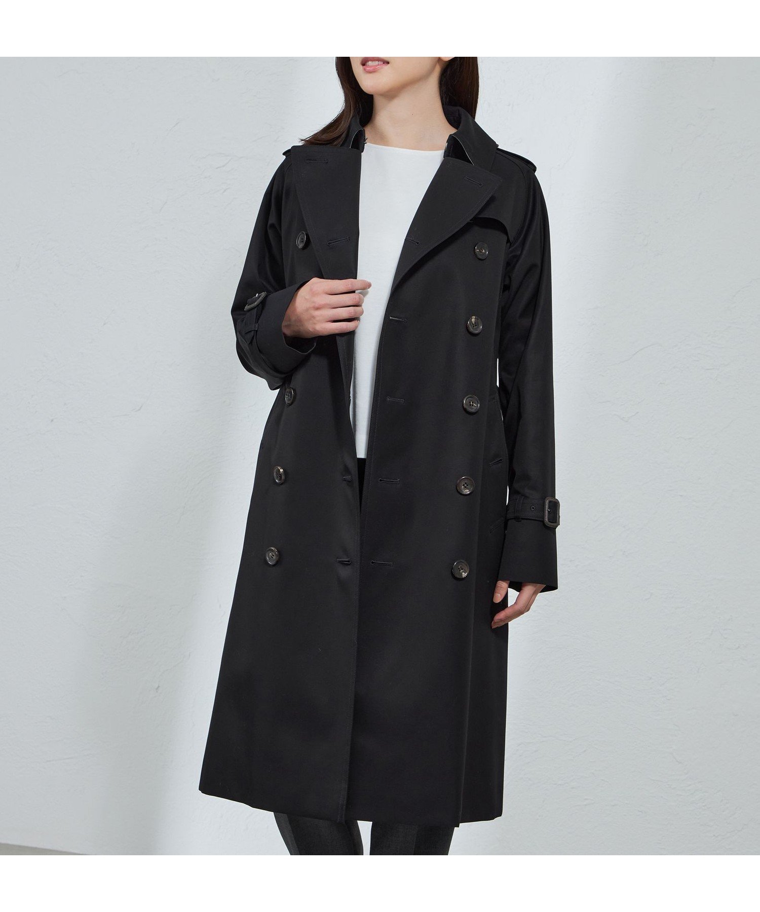 【サンヨーコート/SANYO COAT】の100年コート クラシックモデル ダブルトレンチコート インテリア・キッズ・メンズ・レディースファッション・服の通販 founy(ファニー) 　ファッション　Fashion　レディースファッション　WOMEN　アウター　Coat Outerwear　コート　Coats　トレンチコート　Trench Coats　エレガント 上品　Elegant　クラシック　Classic　ダブル　Double　プリーツ　Pleats　ポケット　Pocket　ライナー　Liner　ネイビー|ID: prp329100004515348 ipo3291000000031904335