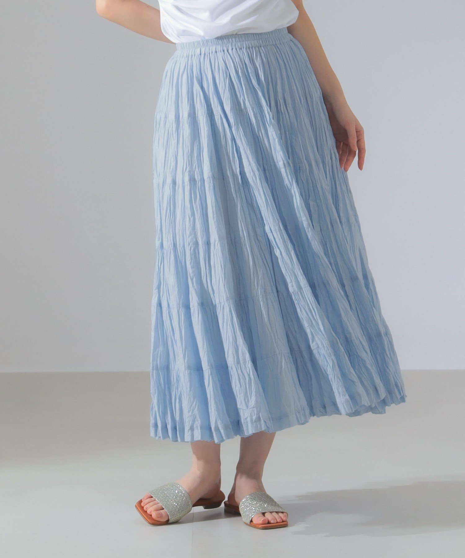【デミルクス ビームス/Demi-Luxe BEAMS】の【別注】MARIHA / 草原の虹 ソリッド スカート 25SS 旅行 お呼ばれ 人気、トレンドファッション・服の通販 founy(ファニー) 　ファッション　Fashion　レディースファッション　WOMEN　スカート　Skirt　インド　India　エアリー　Airy　ギャザー　Gather　サンダル　Sandals　シンプル　Simple　スニーカー　Sneakers　ネップ　Nep Yarn　プリント　Print　別注　Special Order　おすすめ　Recommend　旅行　Travel　2025年　2025　2025春夏・S/S　Ss,Spring/Summer,2025　 other-1|ID: prp329100004515367 ipo3291000000031979914