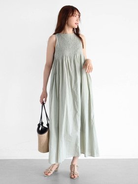 【ヴァン/Vin】のシャーリング刺繍ノースリーブワンピース 人気、トレンドファッション・服の通販 founy(ファニー) ファッション Fashion レディースファッション WOMEN ワンピース Dress インド India シャーリング Shirring ノースリーブ No Sleeve リボン Ribbon 夏 Summer |ID:prp329100004515398
