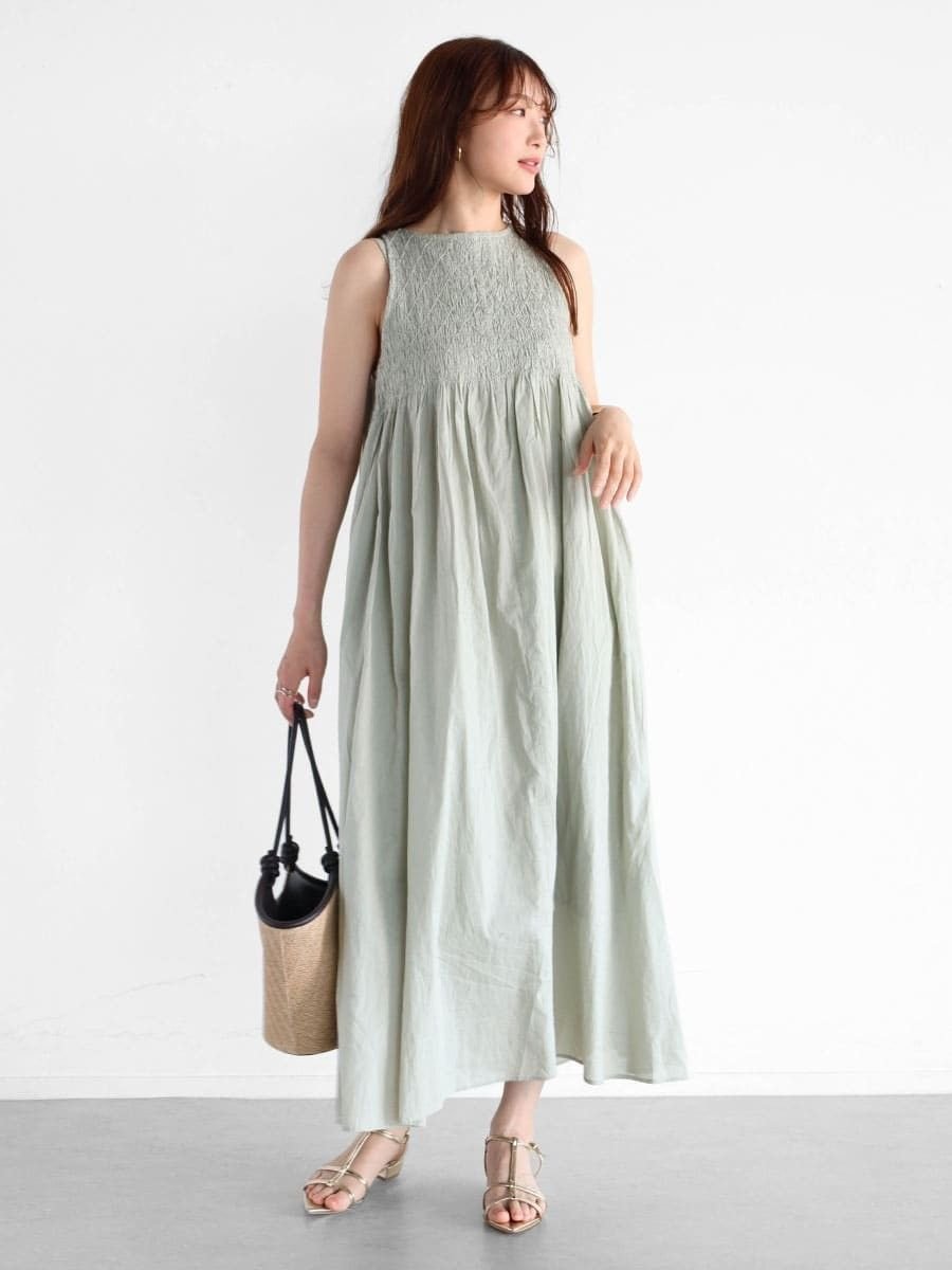 【ヴァン/Vin】のシャーリング刺繍ノースリーブワンピース 人気、トレンドファッション・服の通販 founy(ファニー) 　ファッション　Fashion　レディースファッション　WOMEN　ワンピース　Dress　インド　India　シャーリング　Shirring　ノースリーブ　No Sleeve　リボン　Ribbon　夏　Summer　 other-1|ID: prp329100004515398 ipo3291000000032248025