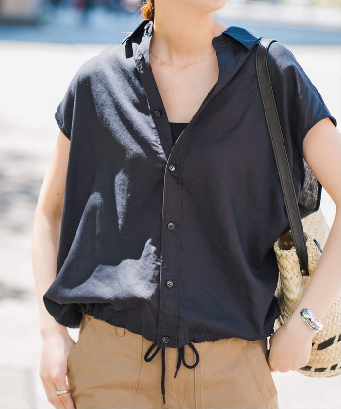 【スピック&スパン/Spick & Span】のリネンブレンドフレンチヘムギャザーシャツ インテリア・キッズ・メンズ・レディースファッション・服の通販 founy(ファニー) https://founy.com/ ファッション Fashion レディースファッション Fashion for Women トップス・カットソー Cut & Sew Tops シャツ・ブラウス・オフィスカジュアル Elegant Blouses & Button-Ups シアー Sheer, See-Through バランス Balance, Style Balance エレガント 上品 Elegant |ID: prp329100004515606 ipo3291000000032726001