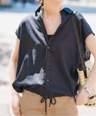 【スピック&スパン/Spick & Span】のリネンブレンドフレンチヘムギャザーシャツ ネイビー|ID: prp329100004515606 ipo3291000000032726003