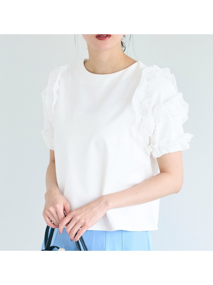 【コカ/COCA】の袖フリル半袖トップス インテリア・キッズ・メンズ・レディースファッション・服の通販 founy(ファニー) https://founy.com/ ファッション Fashion レディースファッション WOMEN トップス・カットソー Tops/Tshirt フリル Frills 半袖 Short Sleeve |ID: prp329100004515767 ipo3291000000031910101