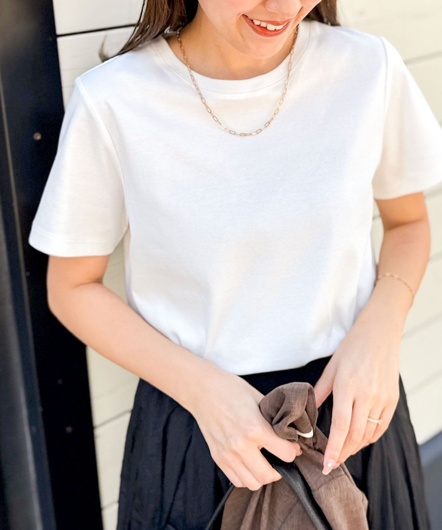 【ノーリーズ/NOLLEY'S】の高機能 LA+スムースTシャツ インテリア・キッズ・メンズ・レディースファッション・服の通販 founy(ファニー) 　ファッション　Fashion　レディースファッション　Fashion for Women　トップス・カットソー　Cut & Sew Tops　シャツ・ブラウス・オフィスカジュアル　Elegant Blouses & Button-Ups　ロングTシャツ・Tシャツ　Longline T-Shirts & Tees　カットソー　Cut and Sewn Top　コンパクト　Compact, Small Size　プレーン　Plain, Simple　ボトム　Bottoms, Lower Wear　おすすめ　Recommended / Our Picks　夏　Summer　2025年　2025　2025春夏・S/S　Spring/Summer 2025 SS25　ホワイト|ID: prp329100004515783 ipo3291000000032740326