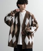 【ロッキーモンロー/Rocky Monroe】のオーバーサイズ 総柄Vネックニットカーディガン 人気、トレンドファッション・服の通販 founy(ファニー) ファッション Fashion レディースファッション WOMEN トップス・カットソー Tops/Tshirt ニット Knit Tops カーディガン Cardigans Vネック V-Neck おすすめ Recommend チェック Check ブロッキング Blocking リラックス Relax thumbnail A-7.ブラウン|ID: prp329100004515942 ipo3291000000031998368