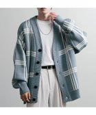 【ロッキーモンロー/Rocky Monroe】のオーバーサイズ 総柄Vネックニットカーディガン 人気、トレンドファッション・服の通販 founy(ファニー) ファッション Fashion レディースファッション WOMEN トップス・カットソー Tops/Tshirt ニット Knit Tops カーディガン Cardigans Vネック V-Neck おすすめ Recommend チェック Check ブロッキング Blocking リラックス Relax thumbnail B-3.S.ブルー|ID: prp329100004515942 ipo3291000000031998372