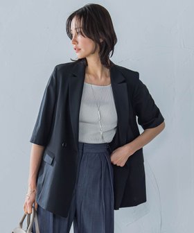 【ロートレ アモン/LAUTRE AMONT】 ハーフスリーブストレッチジャケット≪手洗い可能≫人気、トレンドファッション・服の通販 founy(ファニー) ファッション Fashion レディースファッション WOMEN アウター Coat Outerwear ジャケット Jackets おすすめ Recommend ジャケット Jacket トレンド Trend バランス Balance エレガント 上品 Elegant 夏 Summer 軽量 Lightweight ビジネス 仕事 通勤 Business |ID:prp329100004516087