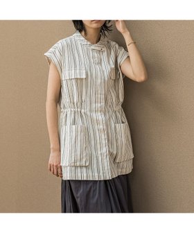 【メイソングレイ/MAYSON GREY】のコットンリネンワークジレ≪手洗い可能≫ 人気、トレンドファッション・服の通販 founy(ファニー) ファッション Fashion レディースファッション WOMEN アウター Coat Outerwear トップス・カットソー Tops/Tshirt ベスト/ジレ Gilets/Vests おすすめ Recommend インド India ノースリーブ No Sleeve バランス Balance パターン Pattern ボトム Bottom リネン Linen 吸水 Water Absorption |ID:prp329100004516445