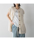 【メイソングレイ/MAYSON GREY】のコットンリネンワークジレ≪手洗い可能≫ ベージュ|ID: prp329100004516445 ipo3291000000031917424