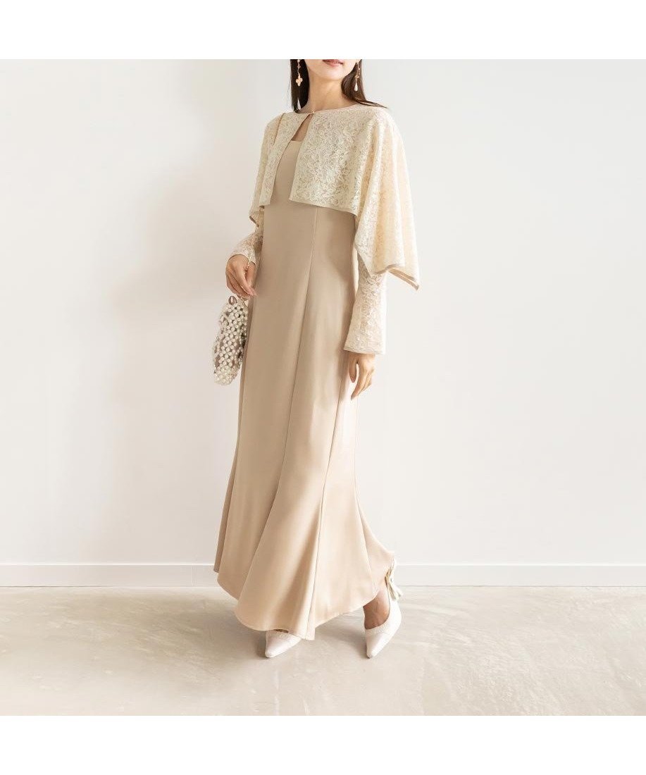 【ランダ/RANDA】のケープブラウスセットキャミワンピース 人気、トレンドファッション・服の通販 founy(ファニー) 　ファッション　Fashion　レディースファッション　Fashion for Women　ワンピース　Dresses　キャミソールワンピース　Camisole Dresses　おすすめ　Recommended / Our Picks　インナー　Innerwear　キャミワンピース　Cami Dress, Slip Dress　ダウン　Down, Puffer　マーメイド　Mermaid, Fishtail Silhouette　レース　Lace, Lace Fabric　エレガント 上品　Elegant　 other-1|ID: prp329100004516514 ipo3291000000033585645