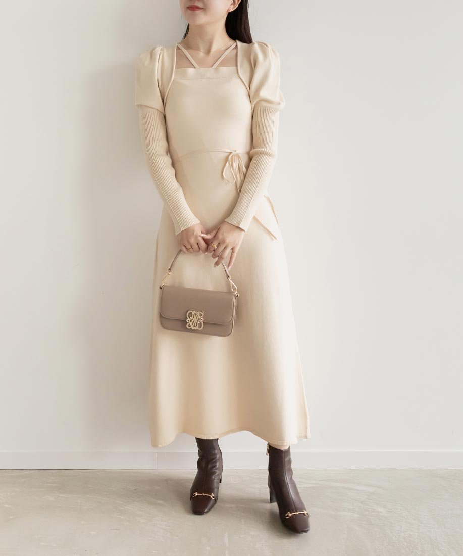 【ランダ/RANDA】の【選べる丈感】スクエアネックニットワンピース 人気、トレンドファッション・服の通販 founy(ファニー) 　ファッション　Fashion　レディースファッション　Fashion for Women　ワンピース　Dresses　ニットワンピース　Knit Dresses　スクエア　Square, Square Shape　 other-1|ID: prp329100004516519 ipo3291000000033585654