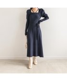 【ランダ/RANDA】の【選べる丈感】スクエアネックニットワンピース NAVY|ID: prp329100004516519 ipo3291000000033585656