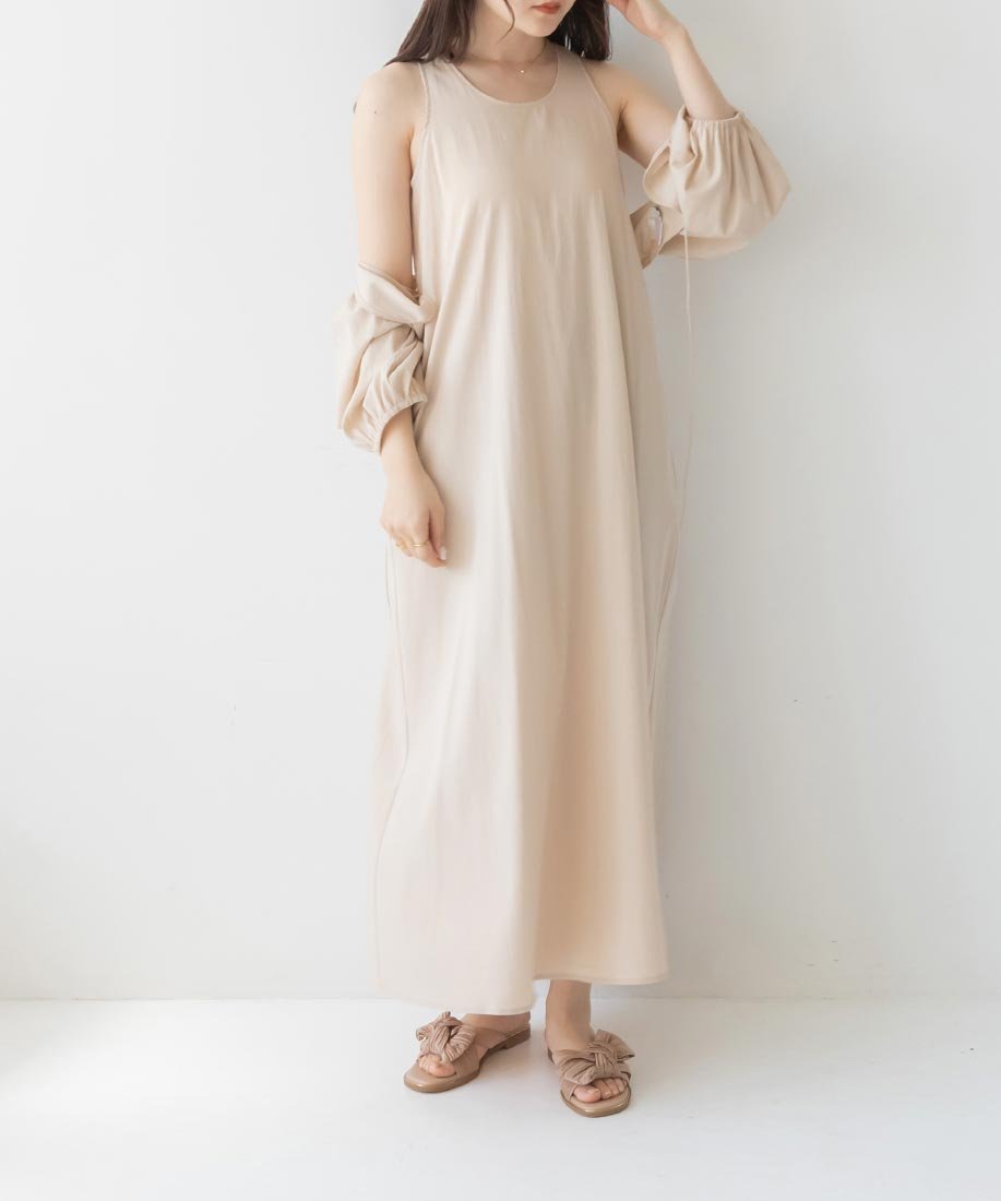 【ランダ/RANDA】のボレロセットアメスリワンピース インテリア・キッズ・メンズ・レディースファッション・服の通販 founy(ファニー) 　ファッション　Fashion　レディースファッション　WOMEN　アウター　Coat Outerwear　ボレロ　Bolero jackets　インナー　Inner　スタイリッシュ　Stylish　ストレート　Straight　ペチコート　Petticoat　ボレロ　Bolero　BEIGE|ID: prp329100004516556 ipo3291000000031918130