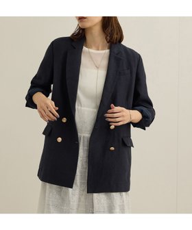 【ロペ/ROPE'】の尾州リネンダブルブレストジャケット 人気、トレンドファッション・服の通販 founy(ファニー) ファッション Fashion レディースファッション WOMEN アウター Coat Outerwear ジャケット Jackets おすすめ Recommend シンプル Simple ジャケット Jacket ベーシック Basic ボックス Box ポケット Pocket メタル Metal リネン Linen リラックス Relax 夏 Summer 春 Spring S/S・春夏 Ss・Spring/Summer |ID:prp329100004516636