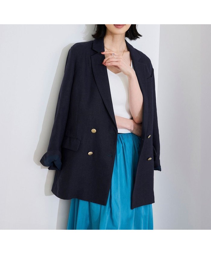 【ロペ/ROPE'】の尾州リネンダブルブレストジャケット インテリア・キッズ・メンズ・レディースファッション・服の通販 founy(ファニー) https://founy.com/ ファッション Fashion レディースファッション Ladies' Fashion Online アウター Coat Outerwear ジャケット Jackets おすすめ Recommend シンプル Simple ジャケット Jacket ベーシック Basic ボックス Box ポケット Pocket メタル Metal リネン Linen リラックス Relax 夏 Summer 春 Spring S/S・春夏 Ss・Spring/Summer |ID: prp329100004516636 ipo3291000000032646960
