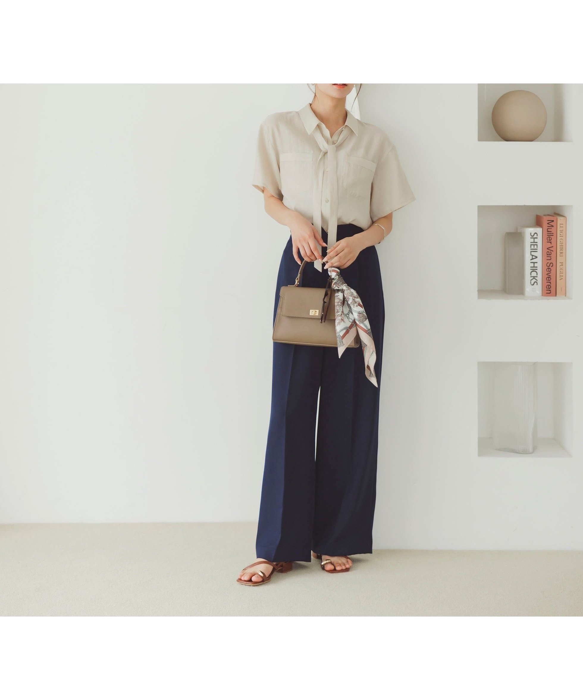【プロポーション ボディドレッシング/PROPORTION BODY DRESSING】のパールサス付きワイドパンツ インテリア・キッズ・メンズ・レディースファッション・服の通販 founy(ファニー) 　ファッション　Fashion　レディースファッション　Fashion for Women　パンツ　Pants & Trousers　カッティング　Cutting Detail　サスペンダー　Suspenders, Braces　シンプル　Simple, Minimal　センター　Center, Center Line　パール　Pearl, Pearl Accent　ワイド　Wide, Wide Fit　ネイビー|ID: prp329100004516638 ipo3291000000033144045