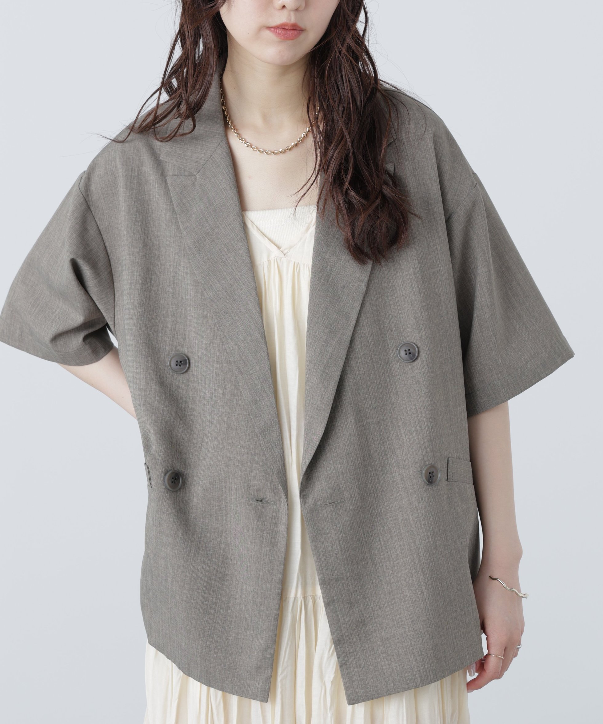 【フリーズマート/FREE'S MART】の半袖オーバーサイズジャケット 人気、トレンドファッション・服の通販 founy(ファニー) 　ファッション　Fashion　レディースファッション　WOMEN　アウター　Coat Outerwear　ジャケット　Jackets　おすすめ　Recommend　キャミワンピース　Cami Dress　シンプル　Simple　ティアードスカート　Tiered Skirt　デニム　Denim　プリント　Print　半袖　Short Sleeve　夏　Summer　 other-1|ID: prp329100004516640 ipo3291000000031918688