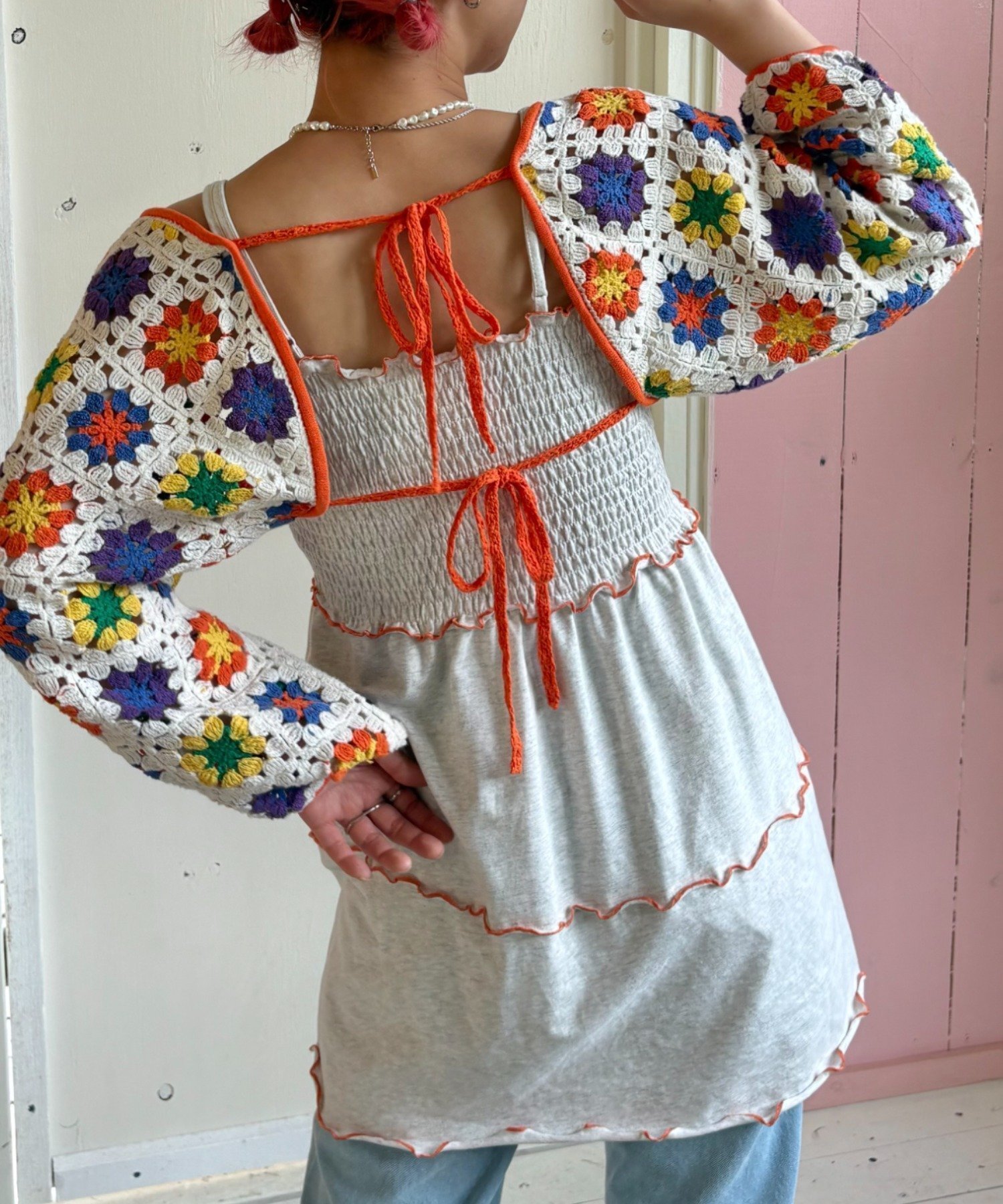 【チャオパニックティピー/CIAOPANIC TYPY】の【HELLO.SANFRANCISCO】クロシェボレロ付きティアードキャミワンピ 人気、トレンドファッション・服の通販 founy(ファニー) 　ファッション　Fashion　レディースファッション　WOMEN　アウター　Coat Outerwear　ボレロ　Bolero jackets　ワンピース　Dress　キャミワンピース　No Sleeve Dresses　アクセサリー　Accessories　カラフル　Colorful　キャミ　Cami　キャミワンピース　Cami Dress　クロシェ　Crochet　シンプル　Simple　スニーカー　Sneakers　セパレート　Separate　トレンド　Trend　フラワー　Flower　ボレロ　Bolero　モチーフ　Motif　おすすめ　Recommend　夏　Summer　 other-1|ID: prp329100004516644 ipo3291000000031918728