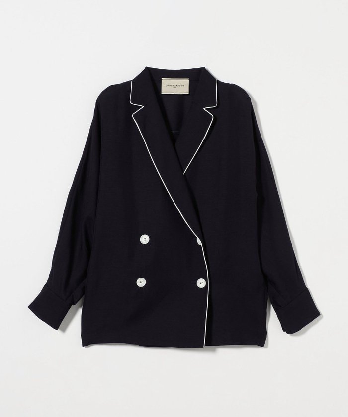 【ユナイテッドアローズ/UNITED ARROWS】のドルマン ブラウス ジャケット インテリア・キッズ・メンズ・レディースファッション・服の通販 founy(ファニー) https://founy.com/ ファッション Fashion レディースファッション WOMEN アウター Coat Outerwear ジャケット Jackets おすすめ Recommend ジャケット Jacket セットアップ Set Up タイトスカート Tight Skirt ダブル Double ツイル Twill パイピング Piping ワイド Wide 羽織 Haori |ID: prp329100004516661 ipo3291000000031918823