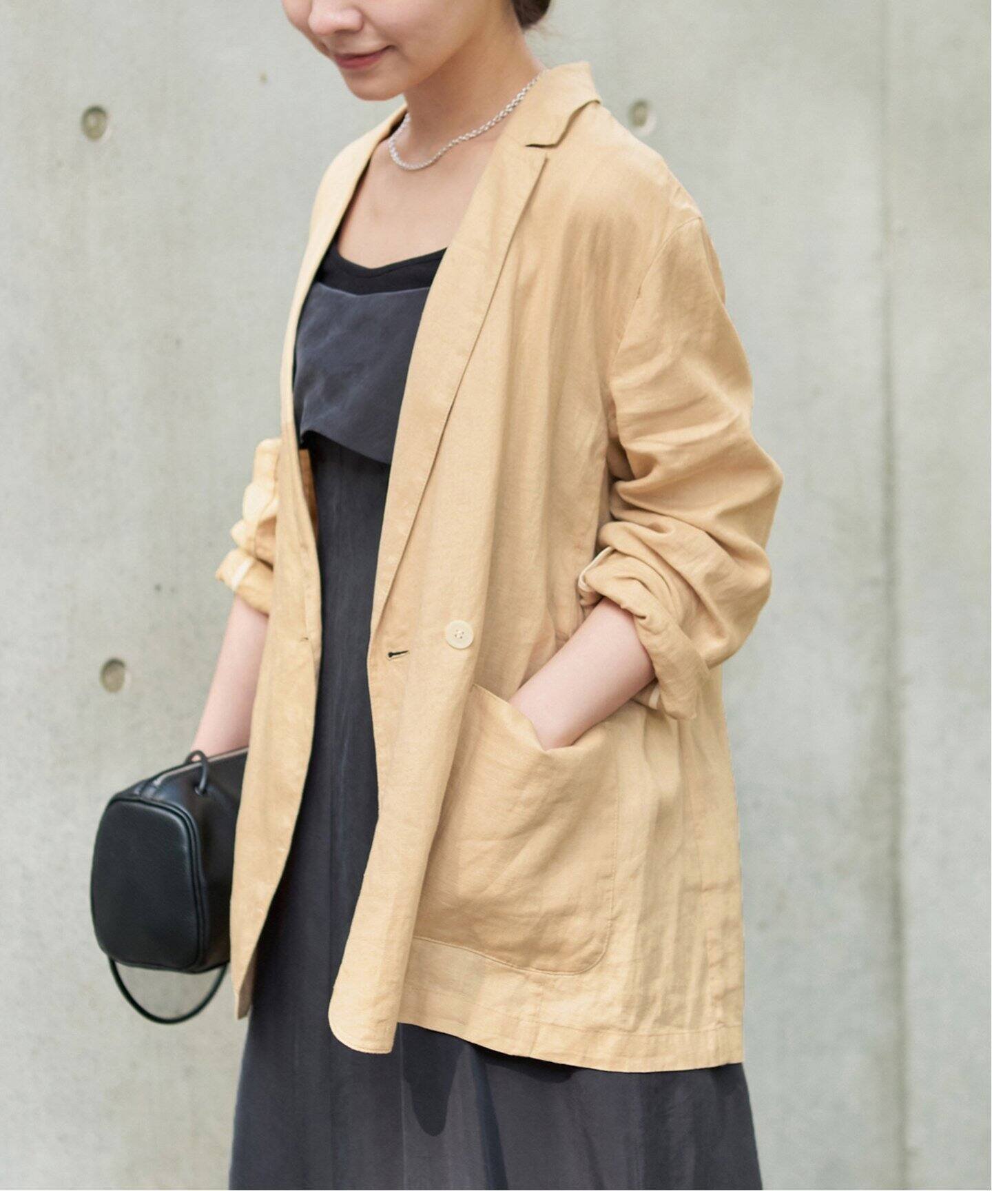 【イエナ/IENA】のウォッシャブル ソフトリネン リラックスジャケット 人気、トレンドファッション・服の通販 founy(ファニー) 　ファッション　Fashion　レディースファッション　WOMEN　アウター　Coat Outerwear　ジャケット　Jackets　2025年　2025　2025春夏・S/S　Ss,Spring/Summer,2025　おすすめ　Recommend　ウォッシャブル　Washable　カットソー　Cut And Sew　キャミソール　Camisole　ジャケット　Jacket　タンク　Tank　ダブル　Double　ボックス　Box　マニッシュ　Mannish　リネン　Linen　リラックス　Relax　ビジネス 仕事 通勤　Business　 other-1|ID: prp329100004516666 ipo3291000000032332547