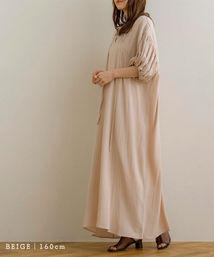 【その他のブランド/Other】のハーフスリーブ2way楊柳ワンピース インテリア・キッズ・メンズ・レディースファッション・服の通販 founy(ファニー) https://founy.com/ ファッション Fashion レディースファッション WOMEN ワンピース Dress ギャザー Gather スリーブ Sleeve ハーフ Half ポケット Pocket レース Race ロング Long |ID: prp329100004516707 ipo3291000000031919152