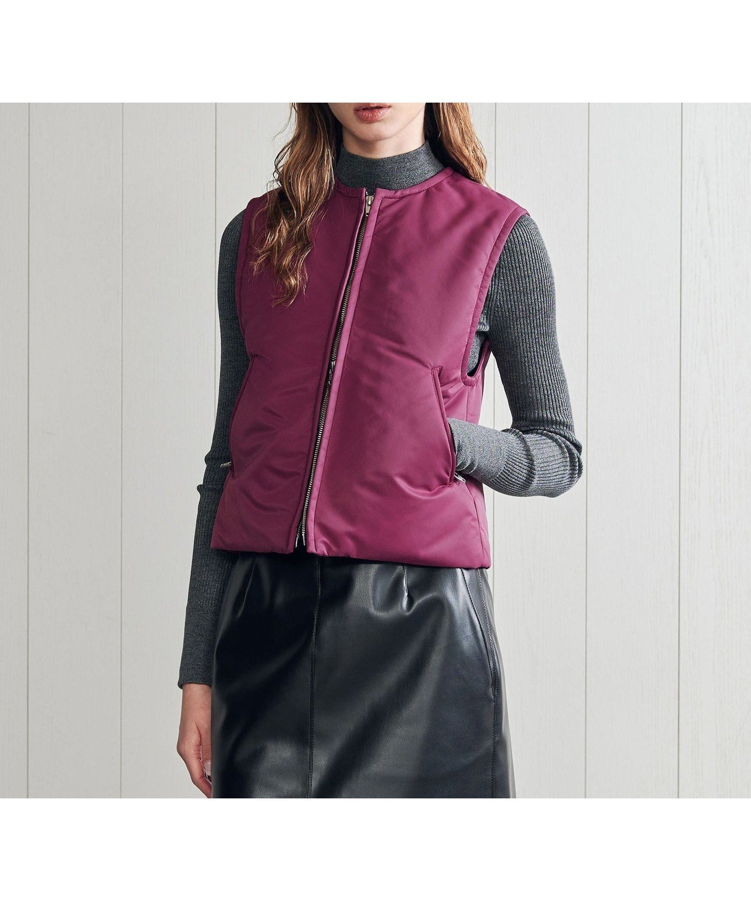 【その他のブランド/Other】のH ナイロン ジップベスト インテリア・キッズ・メンズ・レディースファッション・服の通販 founy(ファニー) 　ファッション　Fashion　レディースファッション　WOMEN　アウター　Coat Outerwear　トップス・カットソー　Tops/Tshirt　ベスト/ジレ　Gilets/Vests　コンパクト　Compact　ベスト　Vest　PURPLE|ID: prp329100004516715 ipo3291000000031919223