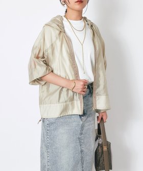 【アンディコール/un dix cors】のオーガンジーフードブルゾン 人気、トレンドファッション・服の通販 founy(ファニー) ファッション Fashion レディースファッション WOMEN アウター Coat Outerwear ブルゾン Blouson/Jackets ウェーブ Wave オーガンジー Organdy 春 Spring カットソー Cut And Sew シアー Sheer シルケット Mercerization シンプル Simple ストレート Straight デニム Denim ドローコード Draw Cord ブルゾン Blouson ポケット Pocket 羽織 Haori おすすめ Recommend 夏 Summer エレガント 上品 Elegant |ID:prp329100004516717