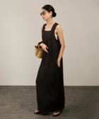 【サロン アダム エ ロペ/SALON adam et rope'】のリネンツイルスクエアーネックジャンパースカート セットアップ対応 ブラック(01)|ID: prp329100004516718 ipo3291000000031919248