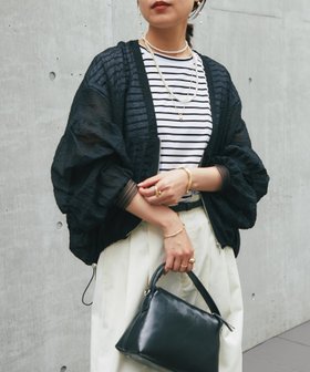 【アンディコール/un dix cors】のシアーシャーリングブルゾン 人気、トレンドファッション・服の通販 founy(ファニー) ファッション Fashion レディースファッション WOMEN アウター Coat Outerwear ブルゾン Blouson/Jackets インナー Inner ウェーブ Wave 春 Spring カットソー Cut And Sew コンパクト Compact 軽量 Lightweight シアー Sheer ストレート Straight スリーブ Sleeve タンク Tank デニム Denim ブルゾン Blouson ポケット Pocket 羽織 Haori ロング Long おすすめ Recommend |ID:prp329100004516719