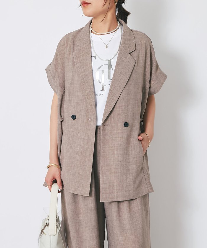 【アンディコール/un dix cors】のリネンライクドロストジレ インテリア・キッズ・メンズ・レディースファッション・服の通販 founy(ファニー) https://founy.com/ ファッション Fashion レディースファッション WOMEN アウター Coat Outerwear トップス・カットソー Tops/Tshirt ベスト/ジレ Gilets/Vests ウェーブ Wave 春 Spring シンプル Simple ストレート Straight デニム Denim トレンド Trend ベーシック Basic ボトム Bottom ポケット Pocket ワイド Wide おすすめ Recommend エレガント 上品 Elegant |ID: prp329100004516721 ipo3291000000031919267
