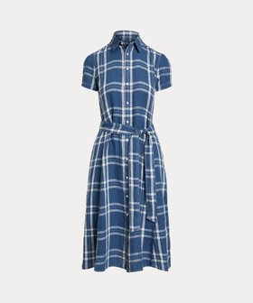 【ラルフローレン/RALPH LAUREN】のチェック リネン ショートスリーブ シャツドレス 人気、トレンドファッション・服の通販 founy(ファニー) ファッション Fashion レディースファッション WOMEN トップス・カットソー Tops/Tshirt シャツ/ブラウス Shirts/Blouses ワンピース Dress ドレス Party Dresses キャップ Cap クラシック Classic シャーリング Shirring ショート Short スリーブ Sleeve チェック Check ドレス Dress モチーフ Motif ヨーク Yoke リネン Linen 半袖 Short Sleeve |ID:prp329100004516731