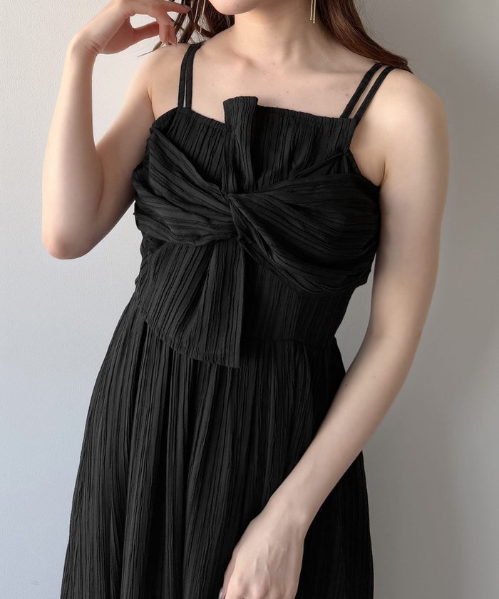 【ジュノア/JUNOAH】のmipiarl ツイストデザインフレアキャミワンピース インテリア・キッズ・メンズ・レディースファッション・服の通販 founy(ファニー) https://founy.com/ ファッション Fashion レディースファッション WOMEN ワンピース Dress キャミワンピース No Sleeve Dresses |ID: prp329100004516735 ipo3291000000031919406