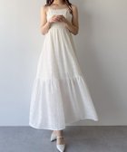 【ジュノア/JUNOAH】のmipiarl シアーチェックセミフレアキャミワンピース ホワイト|ID: prp329100004516736 ipo3291000000031919426