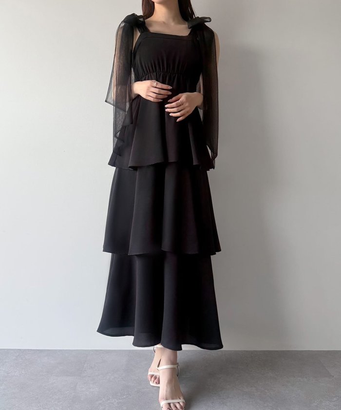 【ジュノア/JUNOAH】のmipiarl チュールリボンティアードキャミワンピース インテリア・キッズ・メンズ・レディースファッション・服の通販 founy(ファニー) https://founy.com/ ファッション Fashion レディースファッション WOMEN ワンピース Dress キャミワンピース No Sleeve Dresses チュール Tulle |ID: prp329100004516738 ipo3291000000031919437