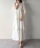 【ジュノア/JUNOAH】のmipiarl チュールリボンティアードキャミワンピース ホワイト|ID: prp329100004516738 ipo3291000000031919449