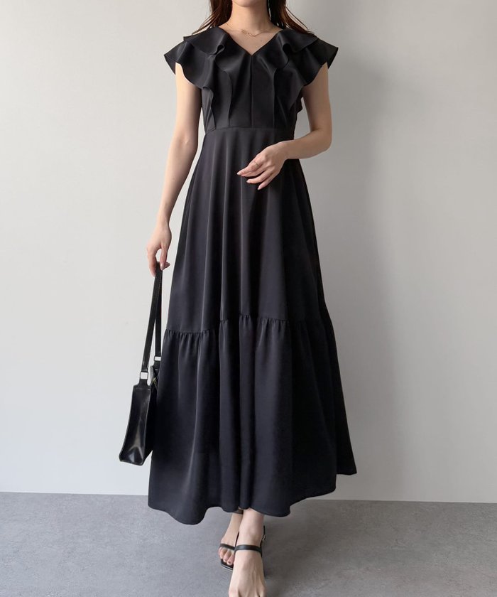 【ジュノア/JUNOAH】のmipiarl フリルスリーブティアードワンピース インテリア・キッズ・メンズ・レディースファッション・服の通販 founy(ファニー) https://founy.com/ ファッション Fashion レディースファッション WOMEN ワンピース Dress |ID: prp329100004516740 ipo3291000000031919460